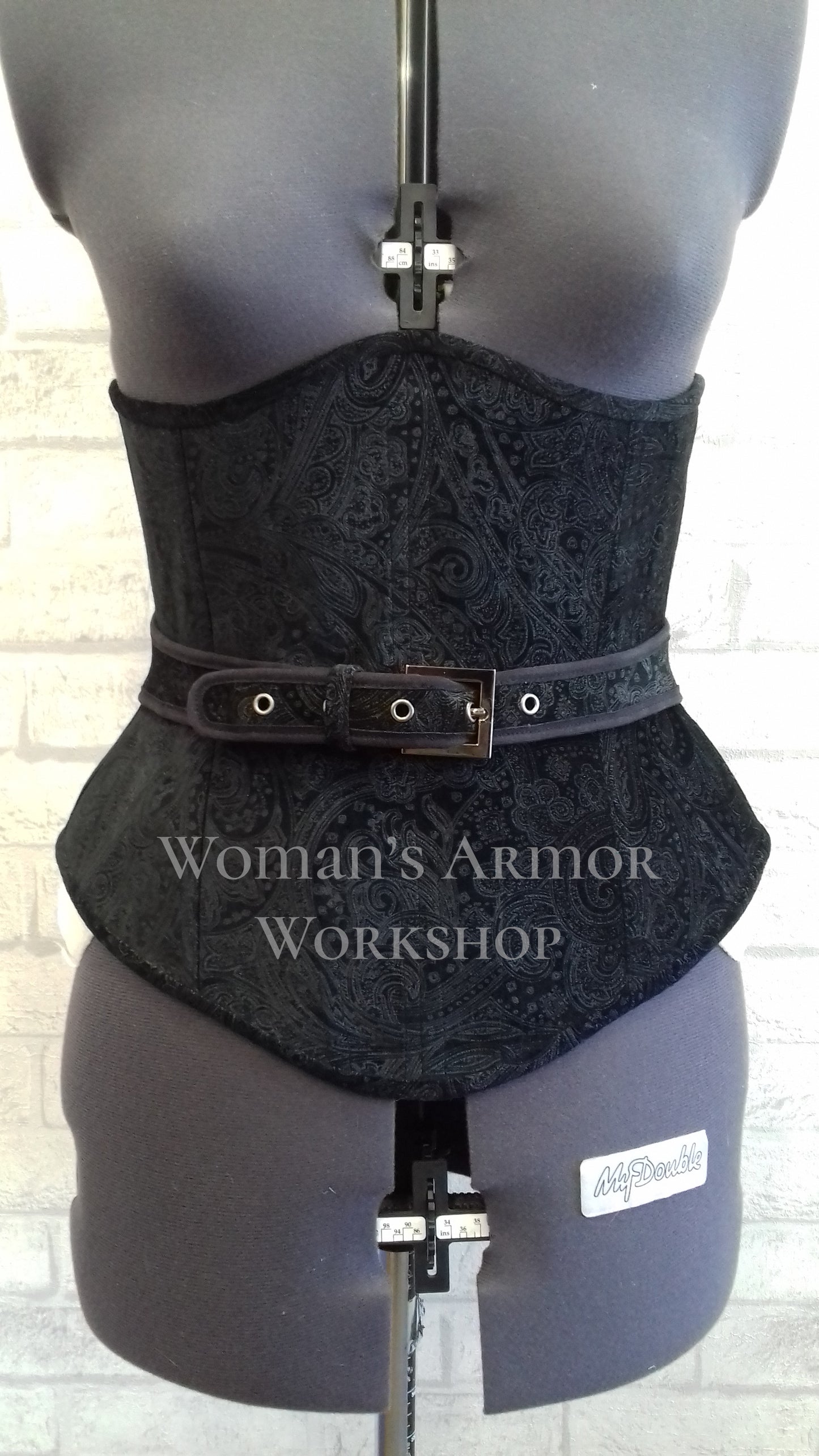 Cross-belted corset