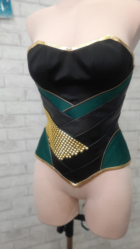 God of Mischief custom corset